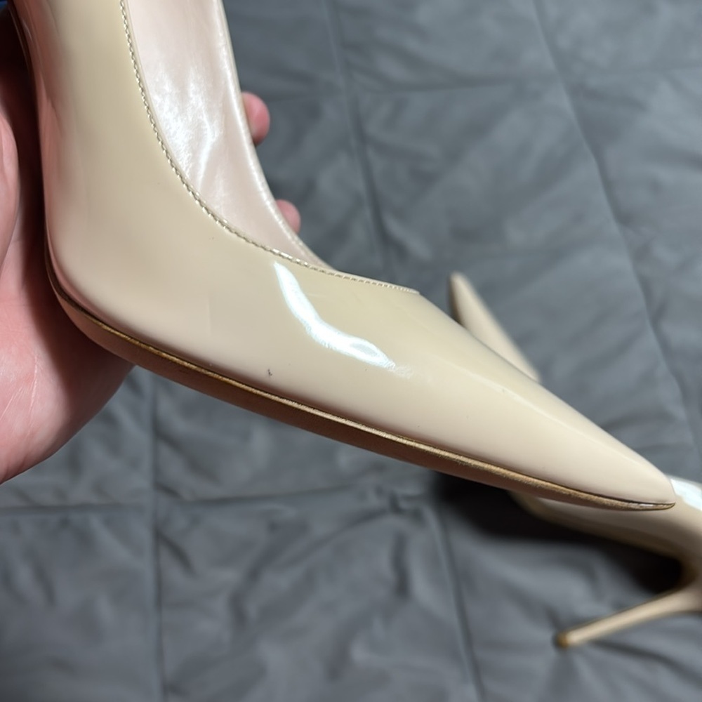 Christian Dior Elegant Essence Pointed Toe Nude Stiletto Heels Size 41 - Picture 11 of 12